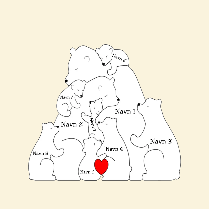 Bjørnefamilie – Personlig gave til dem du elsker